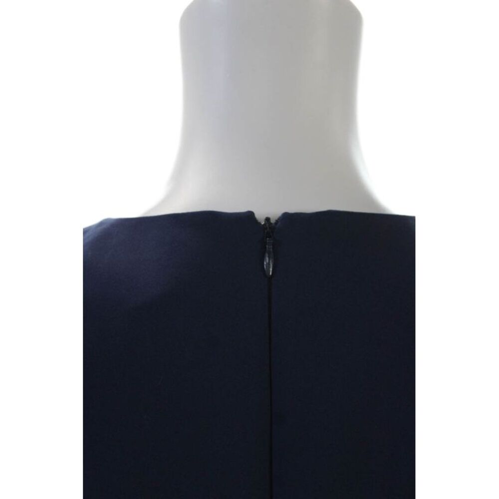 Belle Badgley Mischka Womens Striped Sleeveless Sheath Dress Navy Blue Size 4 - Picture 4 of 5